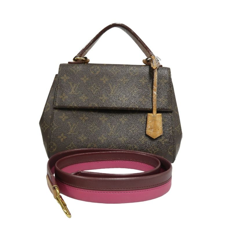 LOUIS VUITTON (LV) Cluny Monogram Handbag, Brown/Pink, Shoulder Strap Included