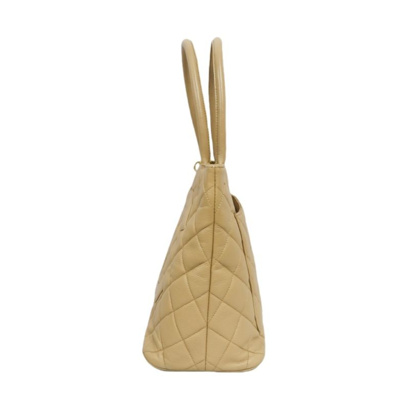 CHANEL Reissue Tote Bag, Caviar Leather, Beige with Gold-Tone Hardware