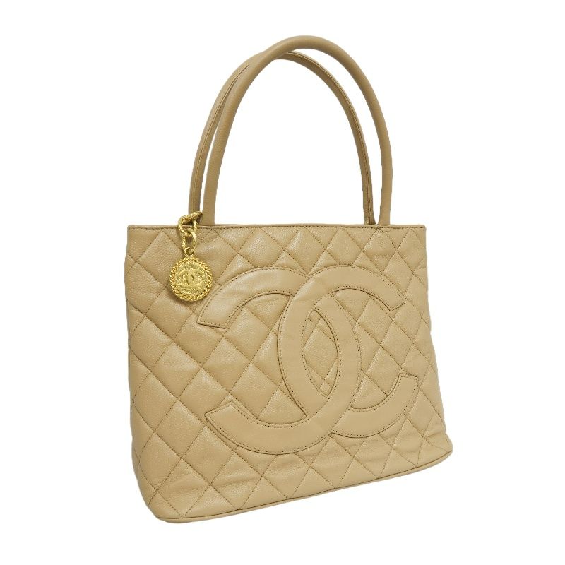 CHANEL Reissue Tote Bag, Caviar Leather, Beige with Gold-Tone Hardware