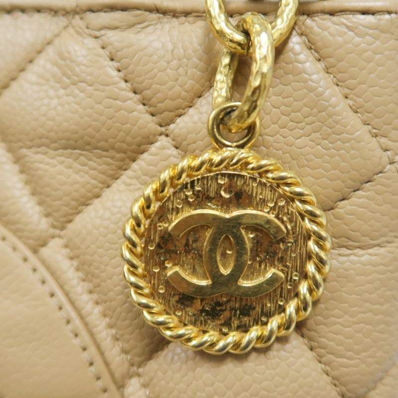 CHANEL Reissue Tote Bag, Caviar Leather, Beige with Gold-Tone Hardware