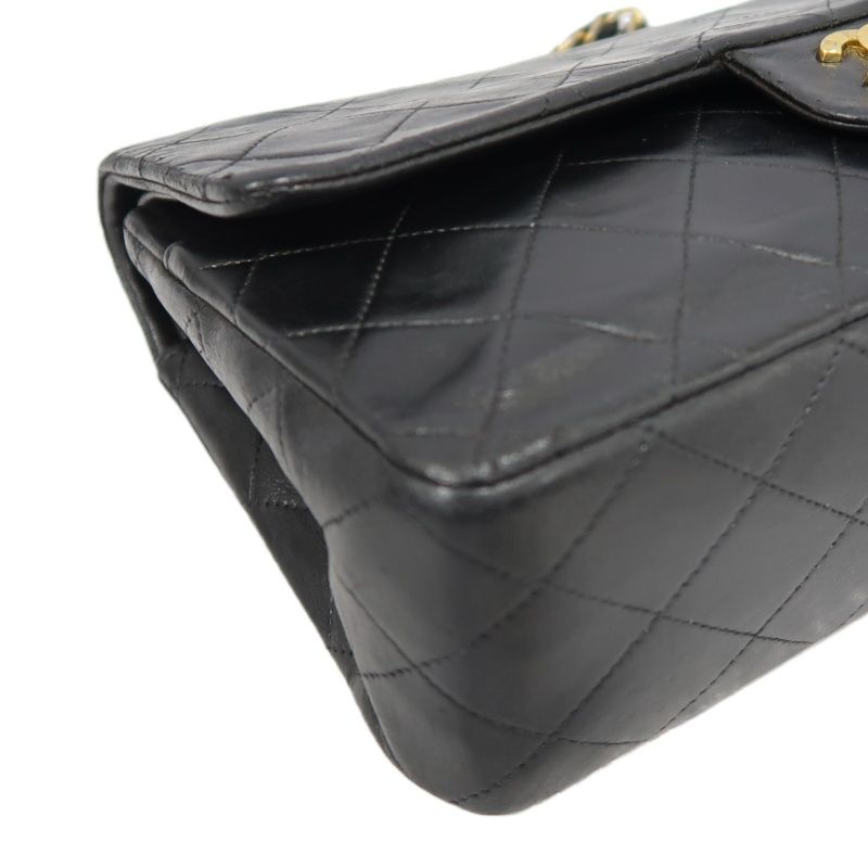 CHANEL Classic Flap Matelassé Shoulder Bag, Lambskin, Black, Gold Hardware