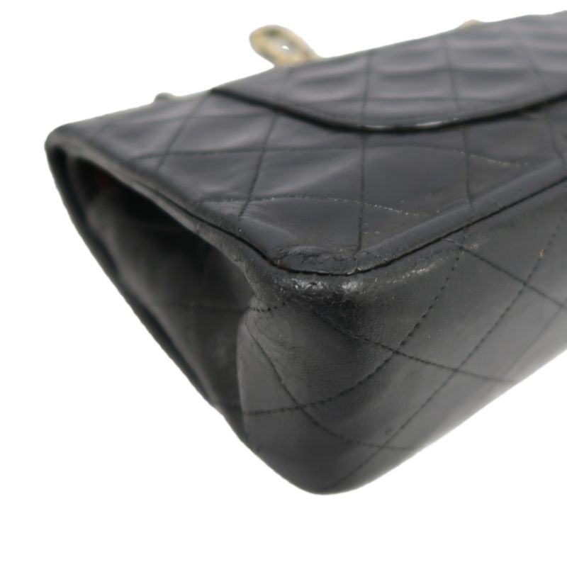 CHANEL Classic Flap Matelassé Shoulder Bag, Lambskin, Black, Gold Hardware