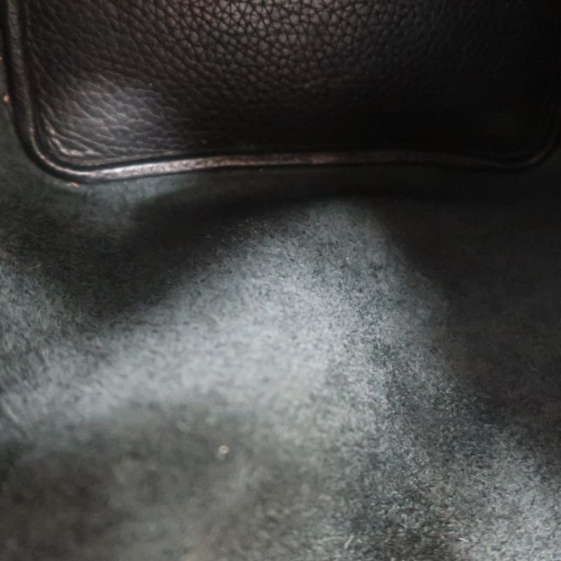 HERMES Picotin Handbag, Taurillon Clemence Leather, Black with Silver-Tone Hardware, Clochette & Dust Bag Included