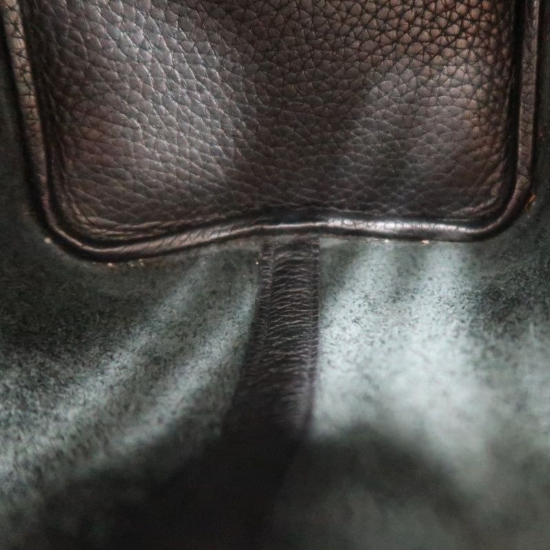 HERMES Picotin Handbag, Taurillon Clemence Leather, Black with Silver-Tone Hardware, Clochette & Dust Bag Included