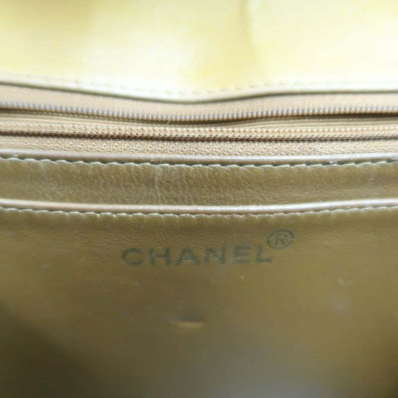 CHANEL Classic Flap Matelassé Shoulder Bag, Lambskin, Beige, With Guarantee Card