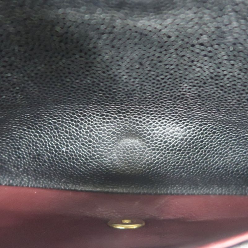 CHANEL Classic Flap Matelassé Shoulder Bag, Caviar Skin, Black, Gold Hardware