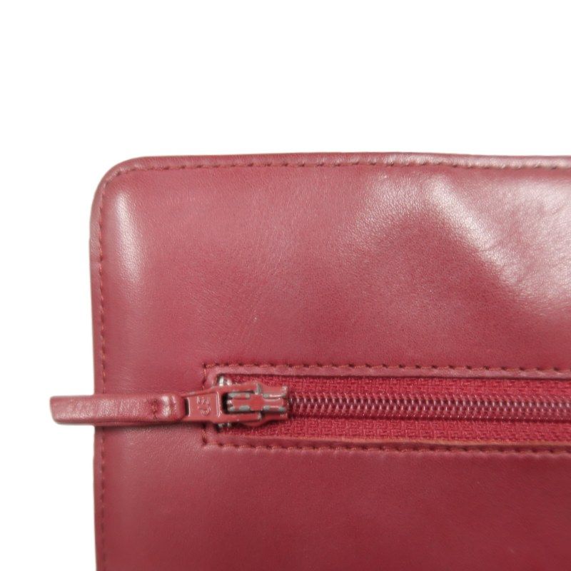 CHANEL Matelassé Chain Wallet Shoulder Bag, Lambskin, Red, Silver Hardware