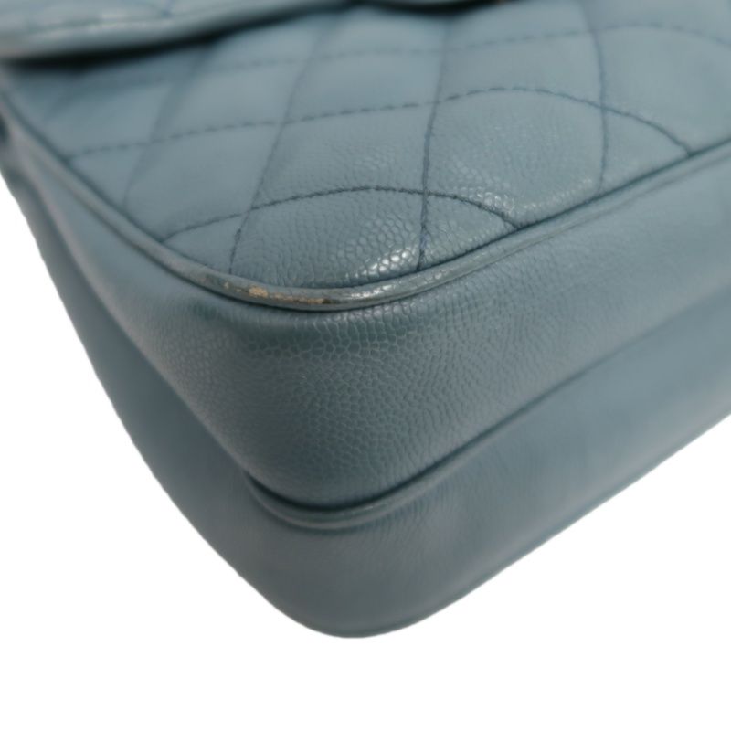 CHANEL Mini Matelassé Crossbody Bag, Caviar Skin, Grey, Silver Hardware
