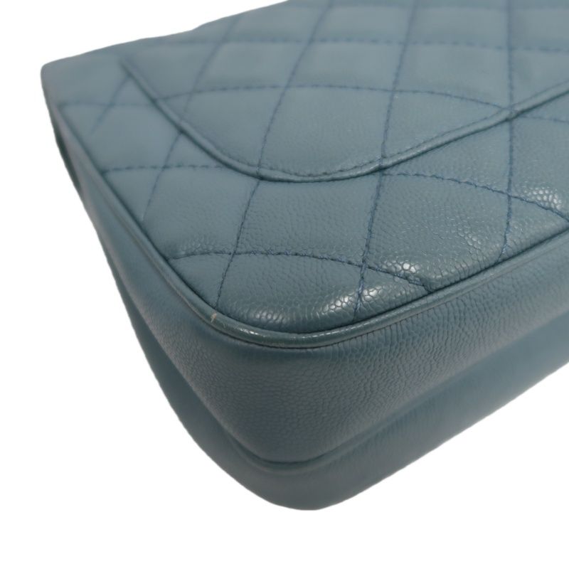 CHANEL Mini Matelassé Crossbody Bag, Caviar Skin, Grey, Silver Hardware