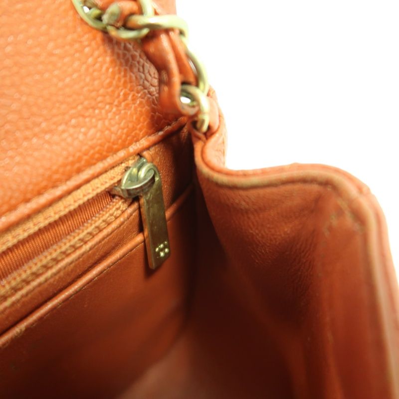 CHANEL Classic Flap Mini Matelassé Crossbody Bag, Caviar Skin, Red, Gold Hardware