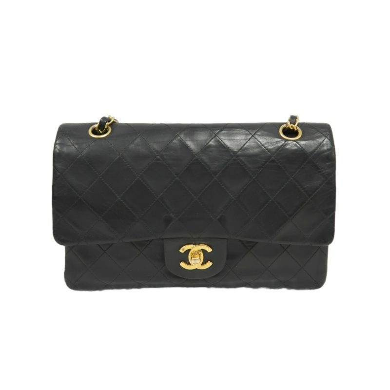 CHANEL Classic Flap Matelassé Shoulder Bag, Lambskin, Black, Gold Hardware