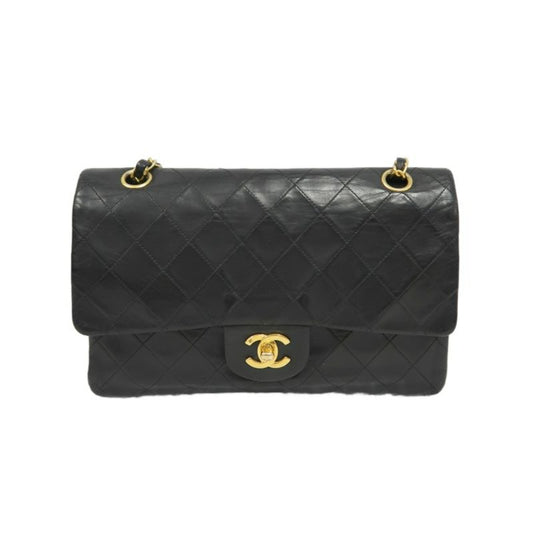 CHANEL Classic Flap Matelassé Shoulder Bag, Lambskin, Black, Gold Hardware