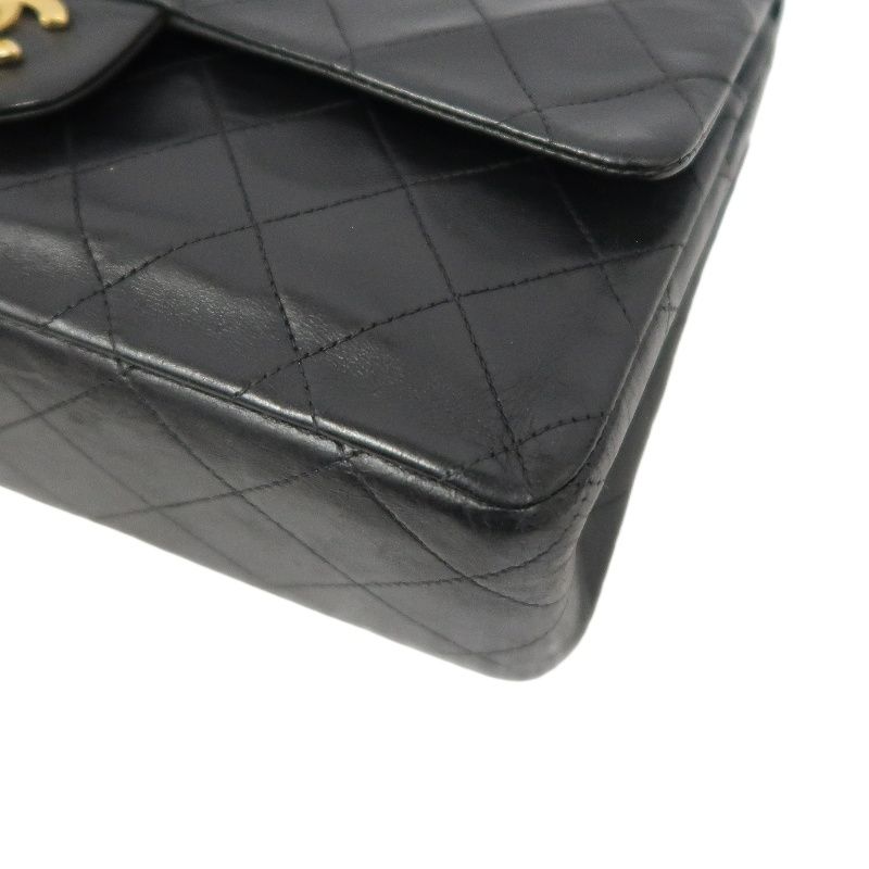 CHANEL Classic Flap Matelassé Shoulder Bag, Lambskin, Black, Gold Hardware