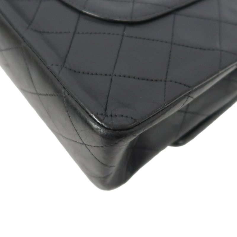 CHANEL Classic Flap Matelassé Shoulder Bag, Lambskin, Black, Gold Hardware