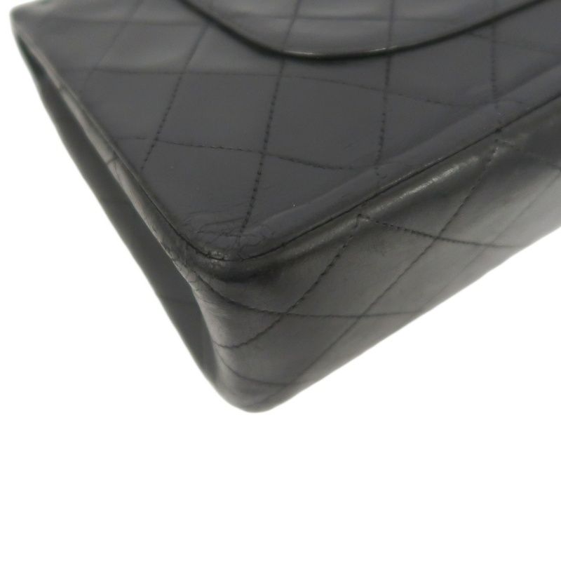 CHANEL Classic Flap Matelassé Shoulder Bag, Lambskin, Black, Gold Hardware