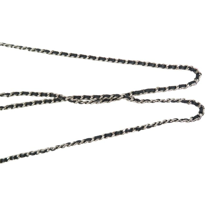CHANEL Coco Mark Chain Wallet Shoulder Bag, Caviar Leather, Black, Authenticity Card Included