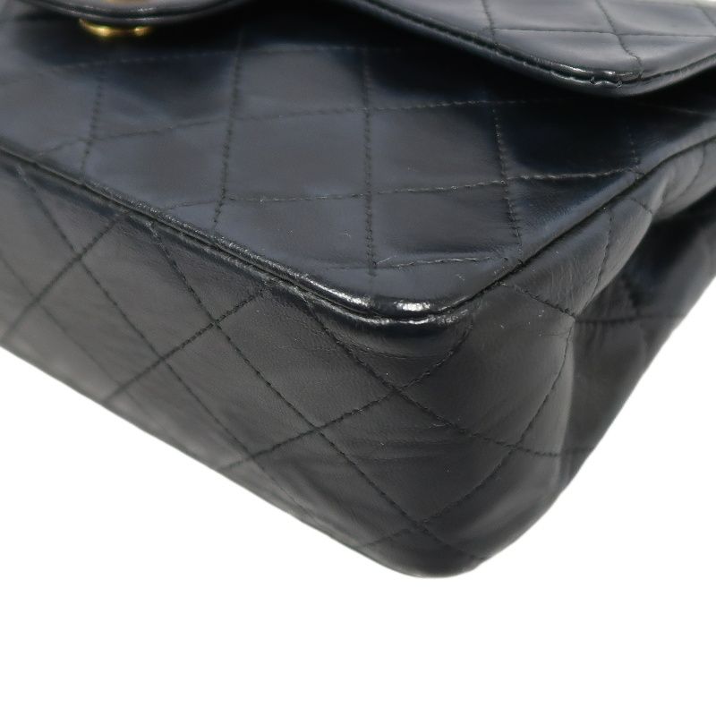 CHANEL Classic Flap Matelassé Shoulder Bag, Lambskin, Black, Gold Hardware