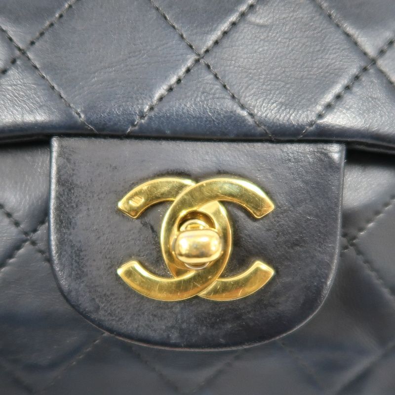 CHANEL Classic Flap Matelassé Shoulder Bag, Lambskin, Black, Gold Hardware