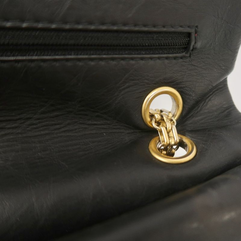 CHANEL 2.55 Matelassé Shoulder Bag, Calfskin, Black, Gold Hardware