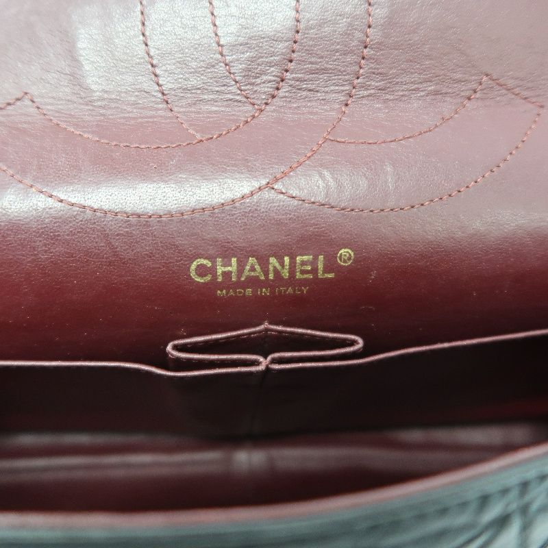 CHANEL 2.55 Matelassé Shoulder Bag, Calfskin, Black, Gold Hardware