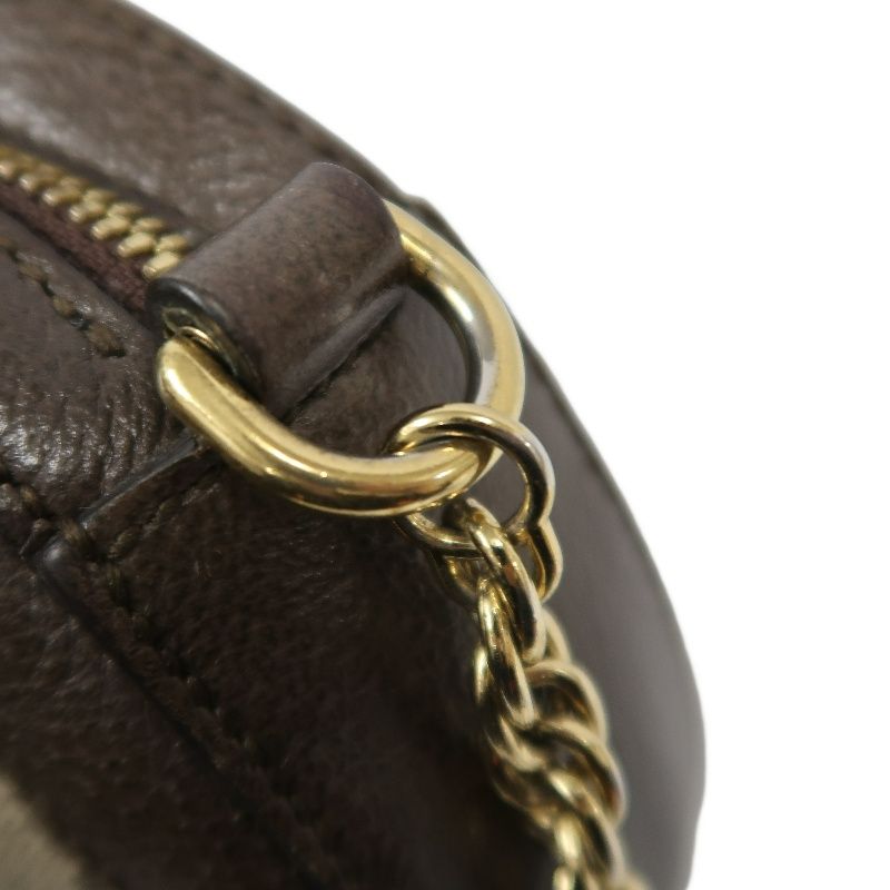 GUCCI Ophidia GG Mini Round Shoulder Bag, Brown, Coated Canvas