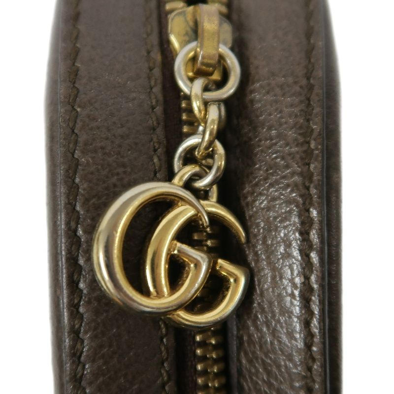 GUCCI Ophidia GG Mini Round Shoulder Bag, Brown, Coated Canvas