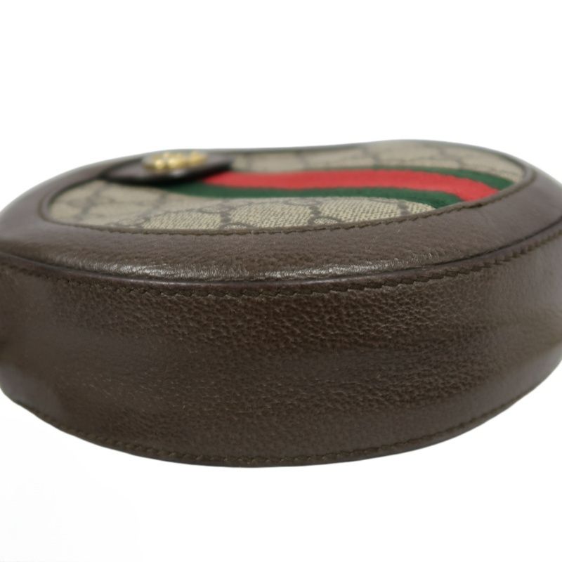 GUCCI Ophidia GG Mini Round Shoulder Bag, Brown, Coated Canvas