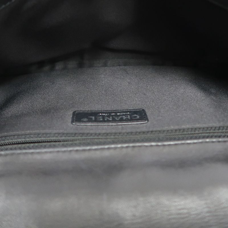 CHANEL Classic Flap Matelassé Shoulder Bag, Lambskin, Black, Silver Hardware