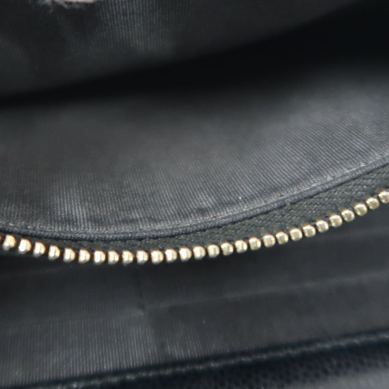 CHANEL Matelassé Chain Wallet Flap Crossbody Bag, Caviar Skin, Black, Gold Hardware, With Guarantee Card