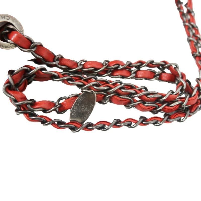 CHANEL Classic Flap Matelassé Crossbody Bag, Cotton, Red, Silver Hardware