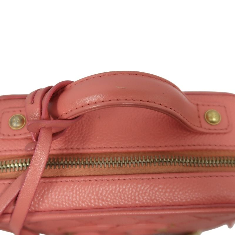 Chanel Filigree Coco Mark Shoulder Bag, Caviar Leather, Pink (With Key, Cadena, Cloche, Guarantee Card)