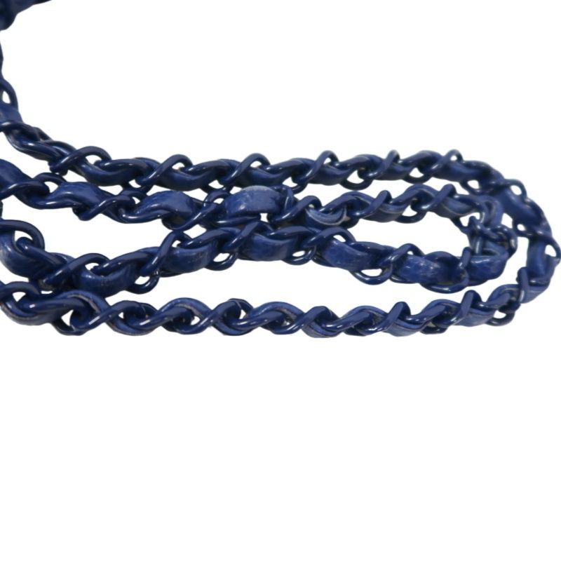 CHANEL Classic Flap Mini Matelassé Crossbody Bag, Caviar Skin, Navy