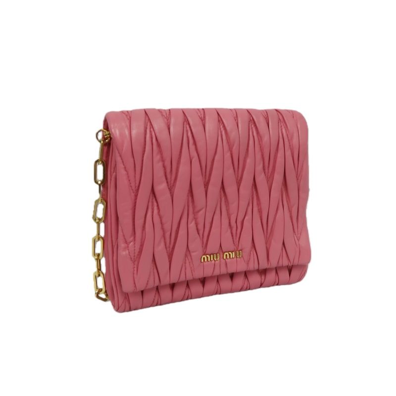 MIU MIU Shoulder Bag, Lambskin, Pink
