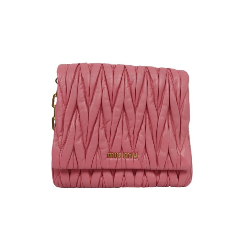 MIU MIU Shoulder Bag, Lambskin, Pink
