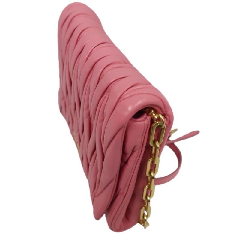 MIU MIU Shoulder Bag, Lambskin, Pink