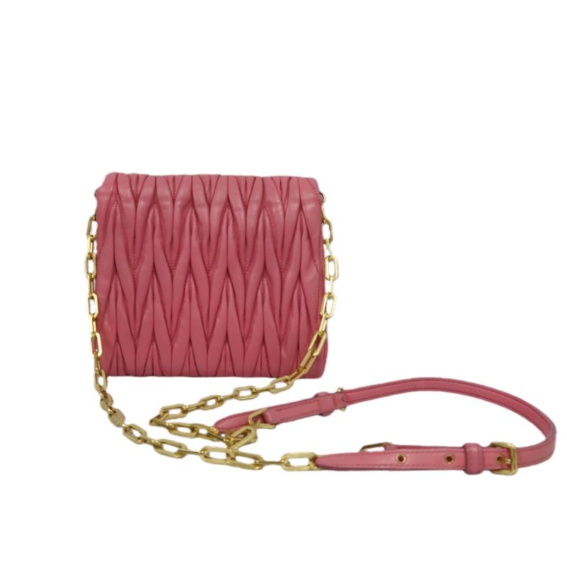 MIU MIU Shoulder Bag, Lambskin, Pink