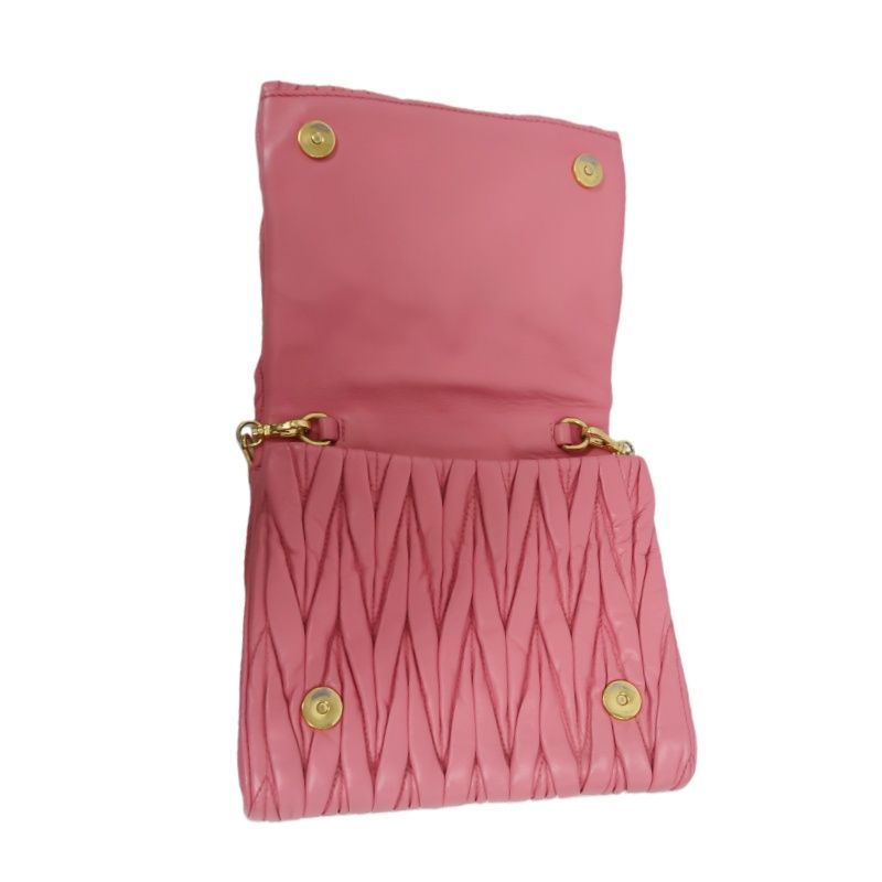 MIU MIU Shoulder Bag, Lambskin, Pink