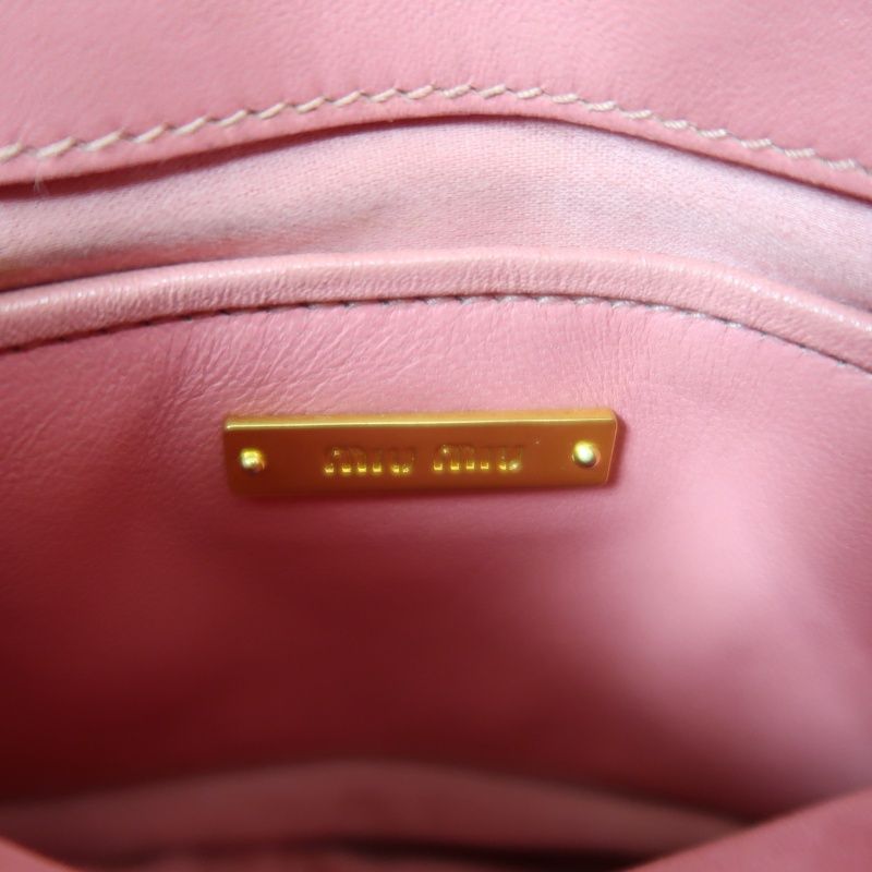 MIU MIU Shoulder Bag, Lambskin, Pink