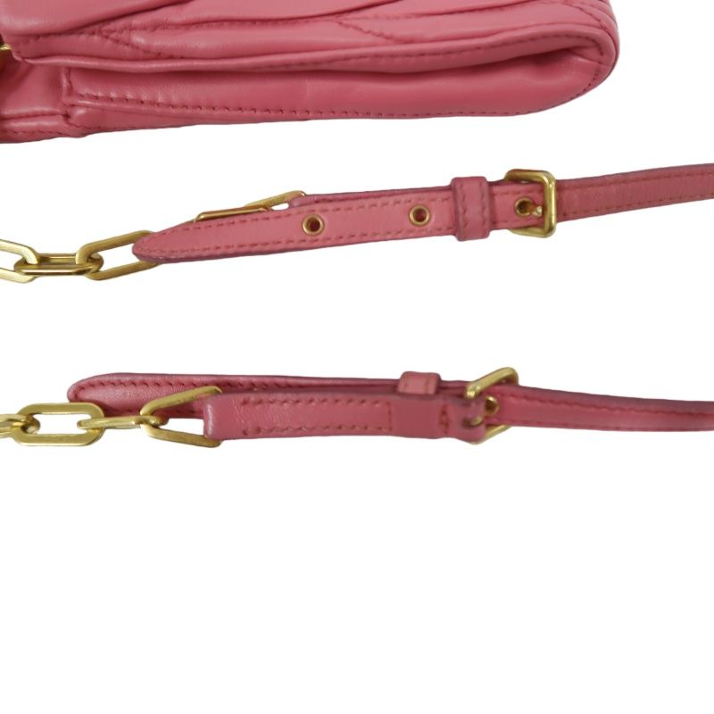 MIU MIU Shoulder Bag, Lambskin, Pink