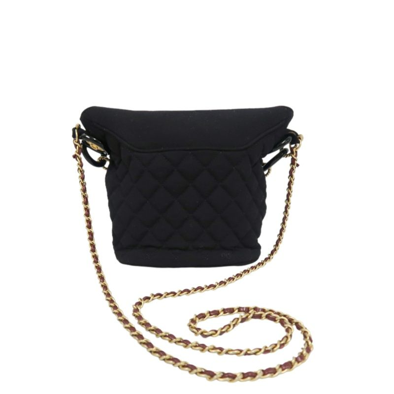 CHANEL Paris-Hamburg Handbag, Cotton, Black with Gold-Tone Hardware, Guarantee Card Included