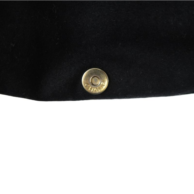 CHANEL Paris-Hamburg Handbag, Cotton, Black with Gold-Tone Hardware, Guarantee Card Included