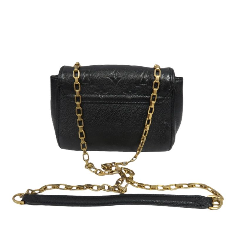 LOUIS VUITTON (LV) Saint-Germain Mini Shoulder Bag, Empreinte Calf Leather, Black with Gold-Tone Hardware