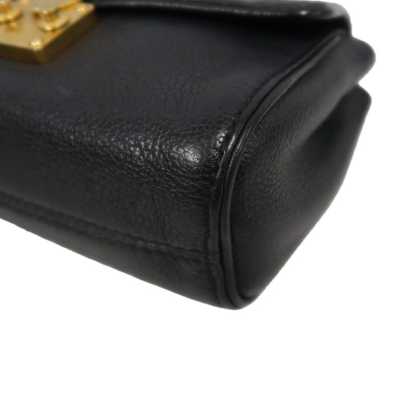LOUIS VUITTON (LV) Saint-Germain Mini Shoulder Bag, Empreinte Calf Leather, Black with Gold-Tone Hardware