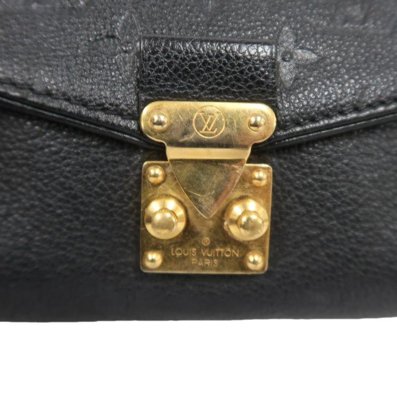 LOUIS VUITTON (LV) Saint-Germain Mini Shoulder Bag, Empreinte Calf Leather, Black with Gold-Tone Hardware