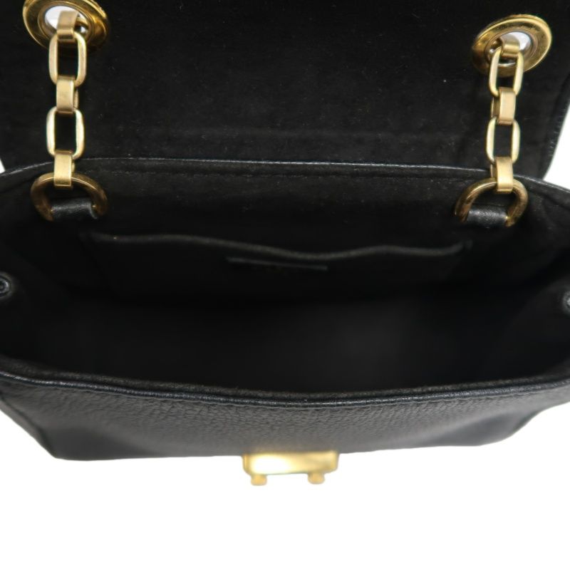 LOUIS VUITTON (LV) Saint-Germain Mini Shoulder Bag, Empreinte Calf Leather, Black with Gold-Tone Hardware