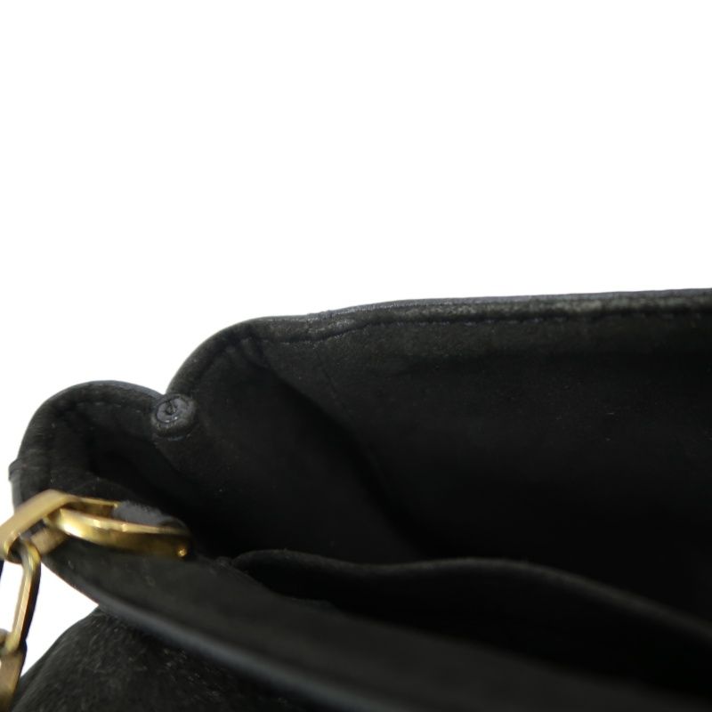 LOUIS VUITTON (LV) Saint-Germain Mini Shoulder Bag, Empreinte Calf Leather, Black with Gold-Tone Hardware