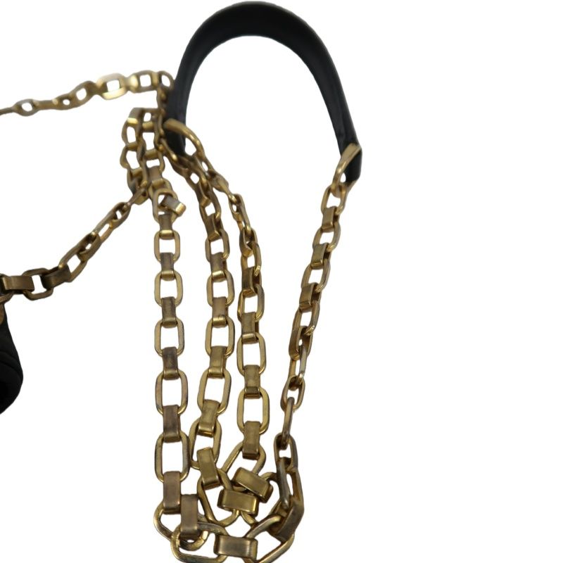 LOUIS VUITTON (LV) Saint-Germain Mini Shoulder Bag, Empreinte Calf Leather, Black with Gold-Tone Hardware
