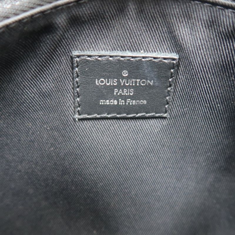 LOUIS VUITTON (LV) Keepall XS Monogram Eclipse Handbag, Black, Shoulder Strap Included (No Worn Photos)