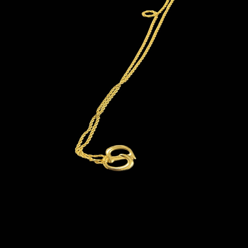 DIOR necklace, gold-tone alloy hardware, CD logo
