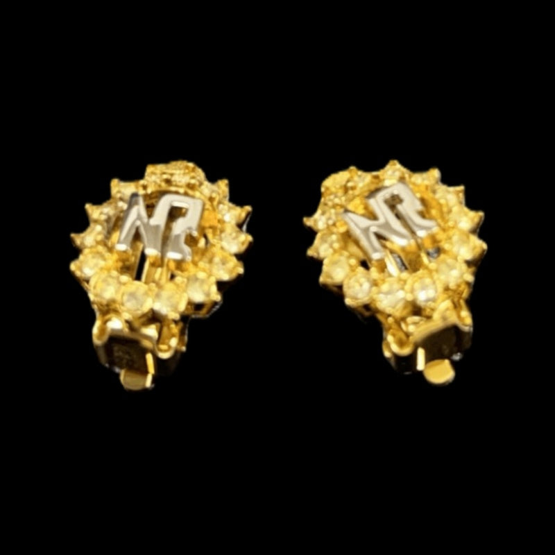 NINA RICCI Clip-On Earrings With Gold Hardware